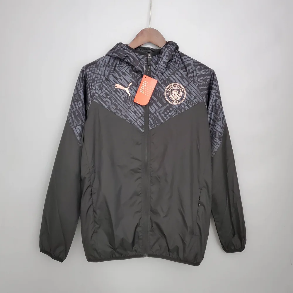 2021/2022 Manchester City Jersey Windbreaker Black — main view