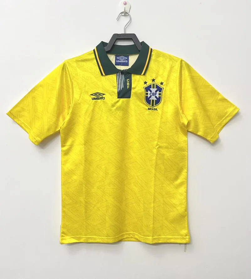 1991-1993 Retro Brazil Home Soccer Jersey AAA fan-grade — main view