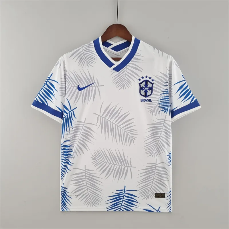 2022 ブラジル クラシック ホワイト サッカー ジャージ タイ品質 — main view