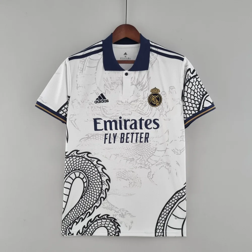 2022/2023 Real Madrid Chinese Dragon Football Shirt White — main view