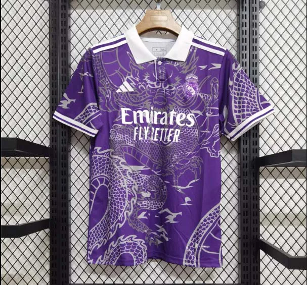 2023/2024 Real Madrid Chinese Dragon purple Football Shirt AAA fan-grade — main view