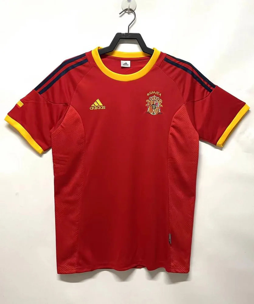 2002 Retro Spain Home Soccer Shirt — main view
