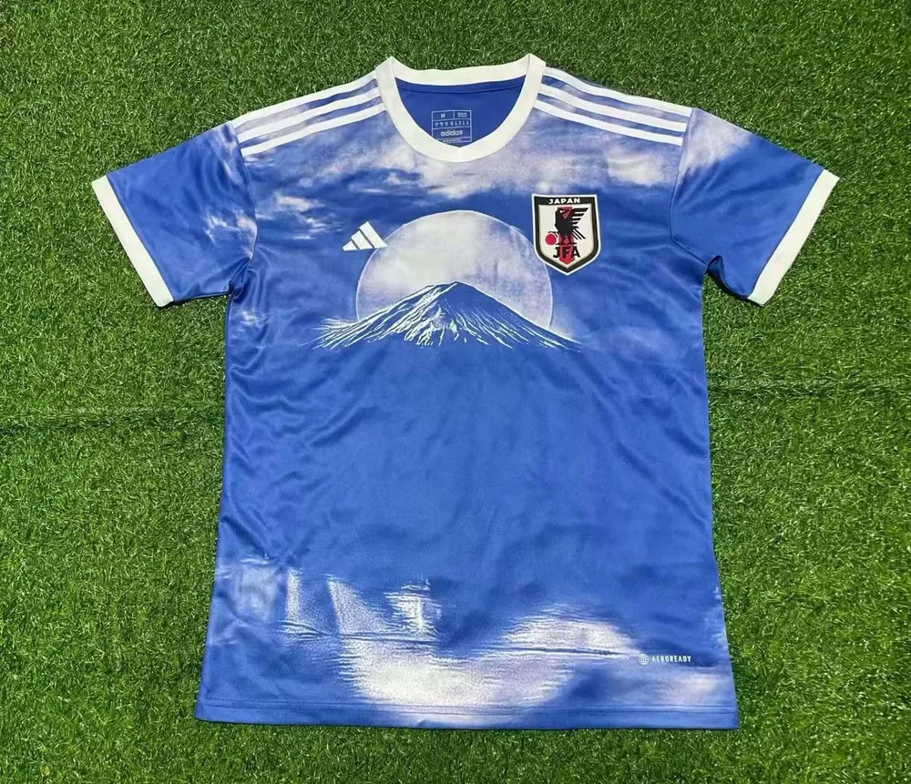 2023 Japan Mount Fuji Special Edition Blue Football Jersey — main view