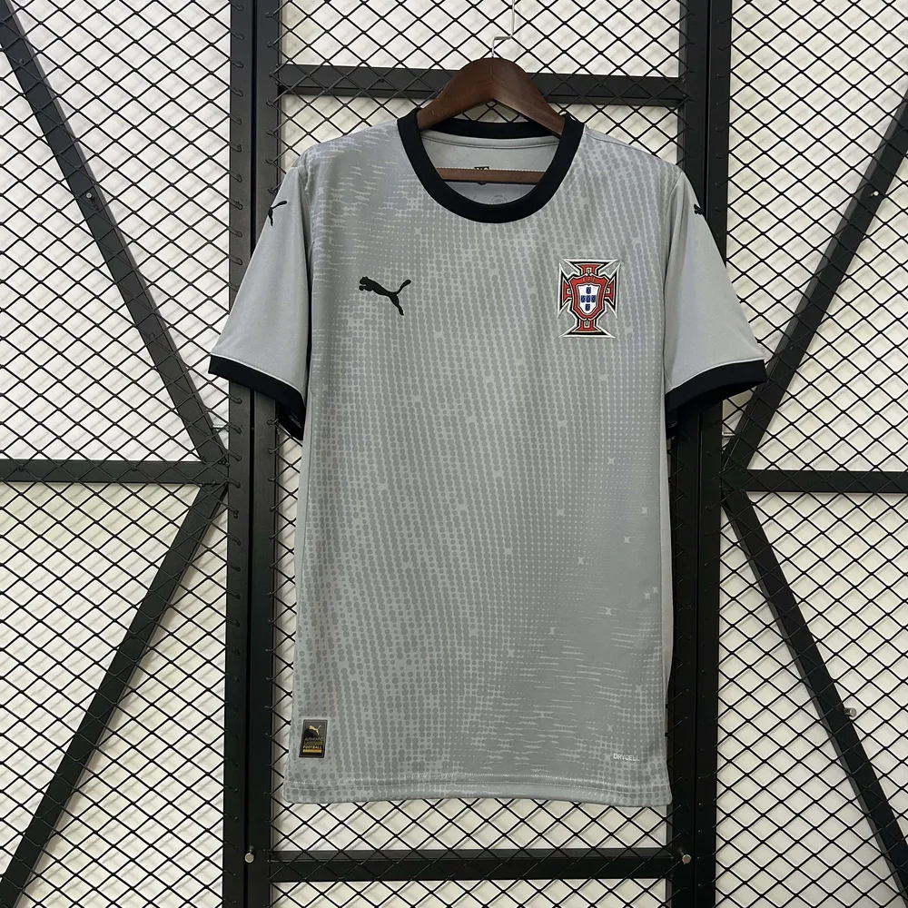2025 Portugal Camiseta de Portero Gris AAA Grado Fan — main view