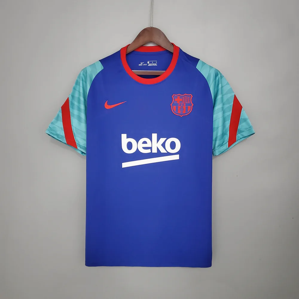 Camiseta de Entrenamiento de Barcelona 2021/2022 Azul y Verde — main view