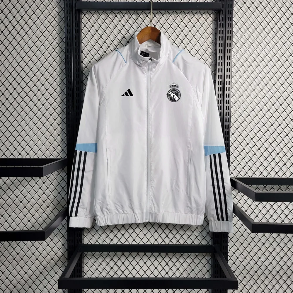 2023 Real Madrid Fußballtrikot Windbreaker Weiß — main view