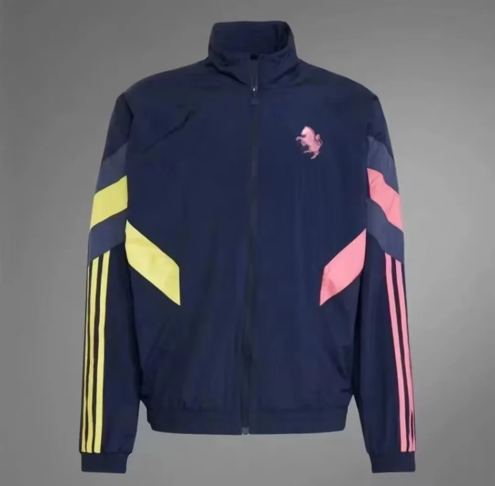 2024-2025 Juventus Windbreaker Soccer Jersey Black — main view