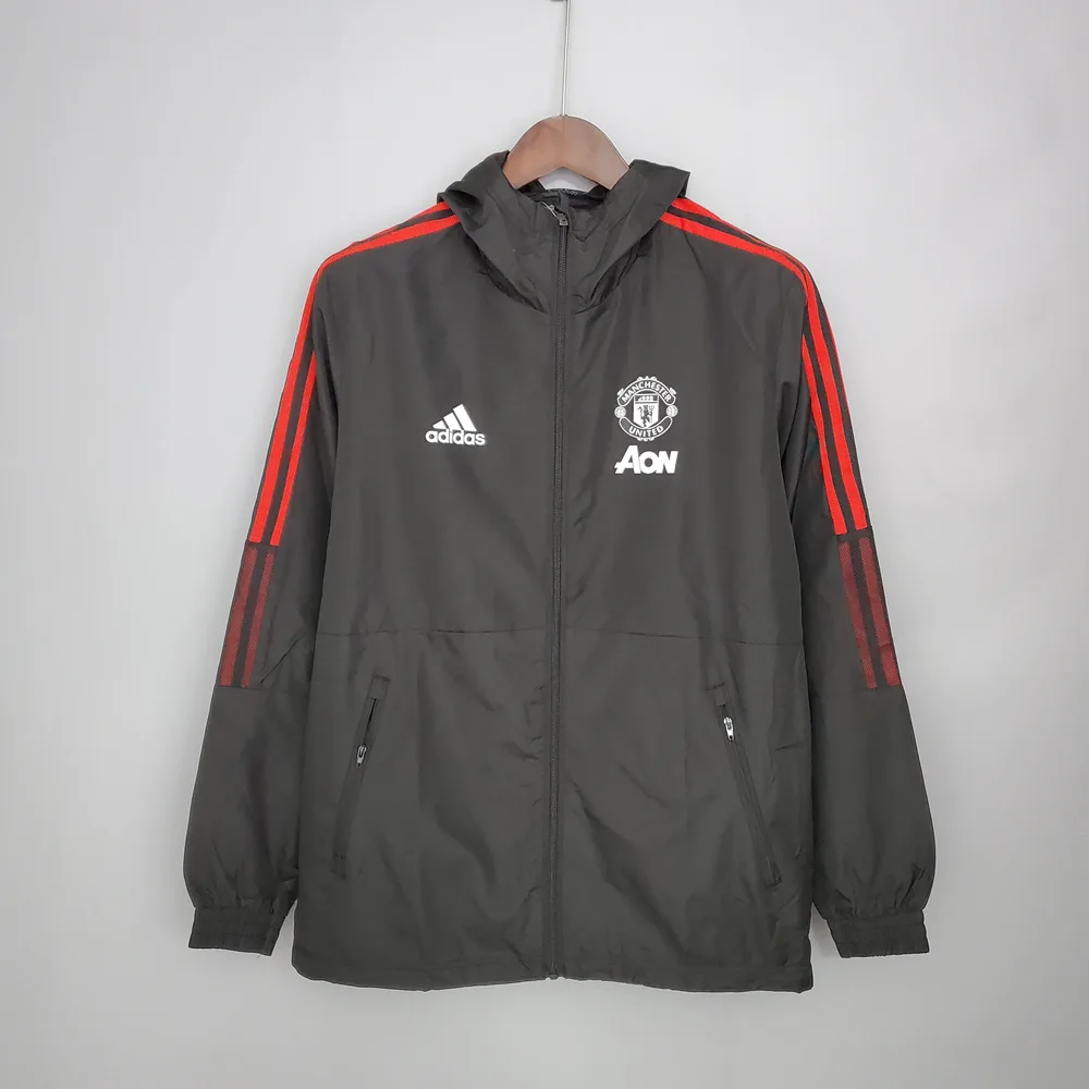 2021/2022 Manchester United Jersey Windbreaker Black — main view