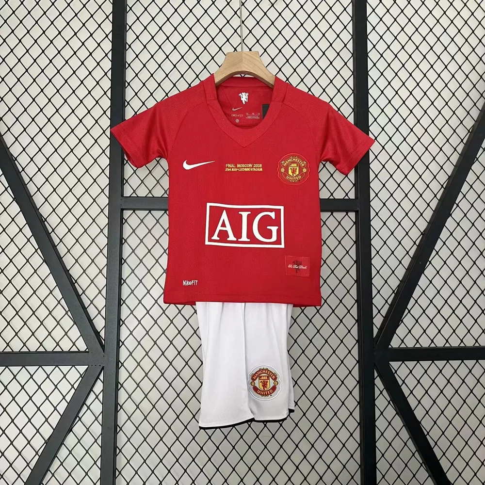 2007/2008 Retro Manchester United Home Champions League Edition Football Shirt