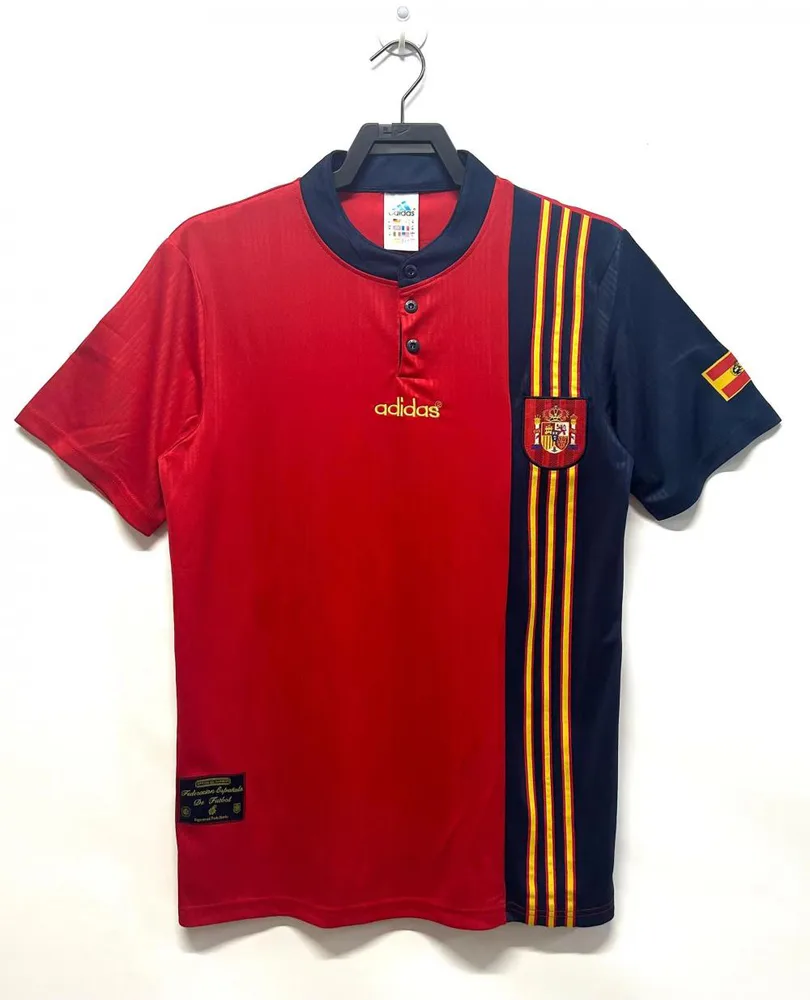 1996 Retro Spain Home Soccer Shirt — main view