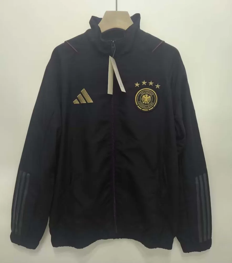 Maillot de football coupe-vent noir Allemagne 2025 — main view