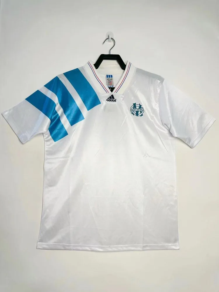 1992-1993 레트로 올랭피크 드 마르세유 홈 축구 저지 태국 퀄리티 — main view