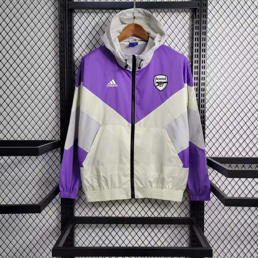 2023 Arsenal Windbreaker Purple Soccer Jersey AAA fan-grade — main view