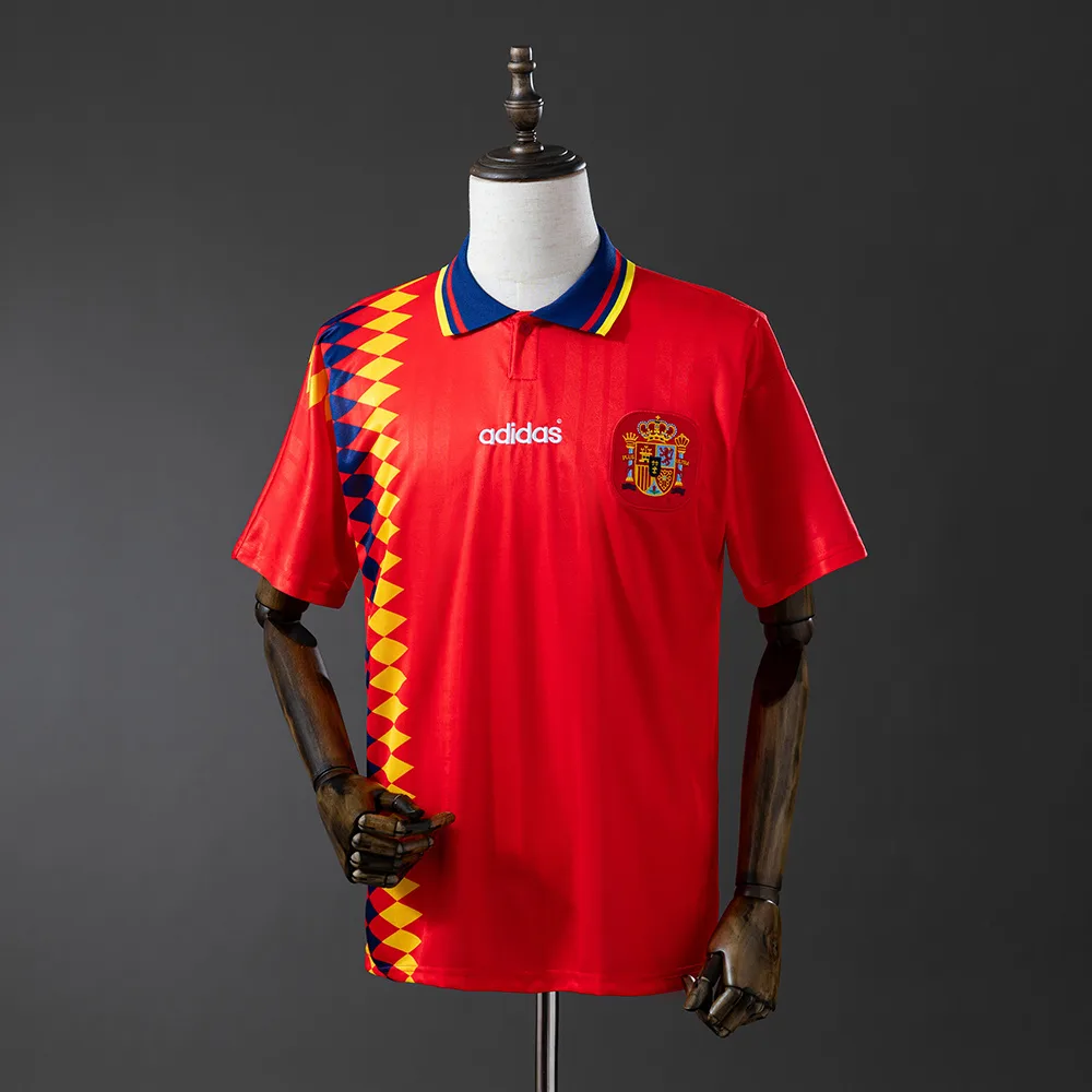 1994 Rétro Espagne Maillot Domicile Football AAA qualité fan — main view