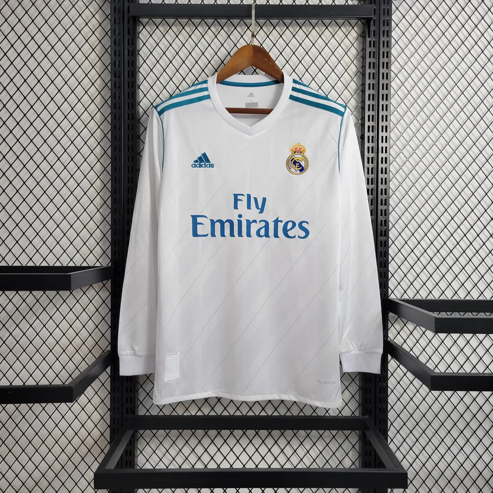 2017/2018 Retro Long Sleeve Real Madrid Home — main view