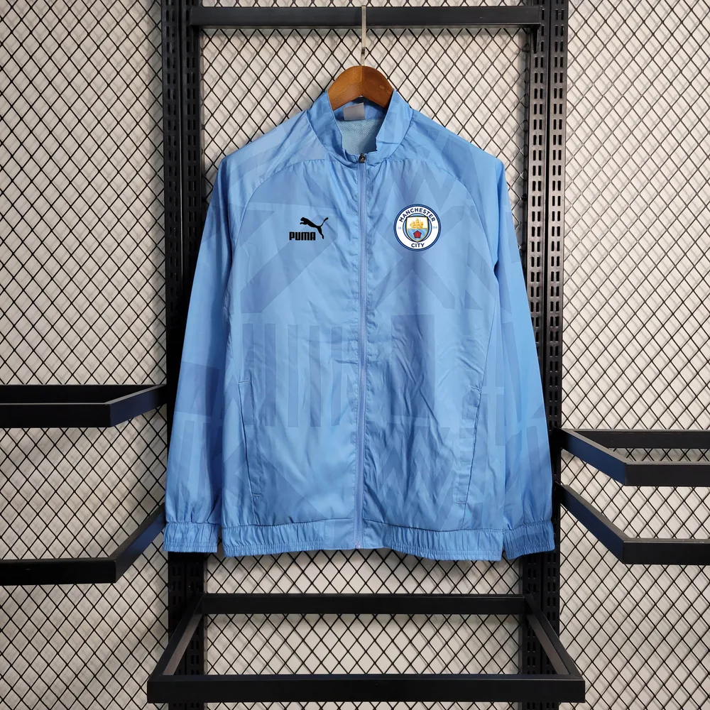 2023/2024 Manchester City Windbreaker Blue Jersey — main view