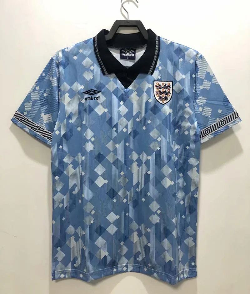 1990 Retro England Drittes Auswärtstrikot Thai-Qualität — main view