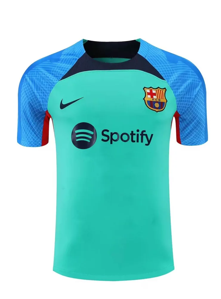2022/2023 Barcelona Jersey Training Wear Green Blue — main view