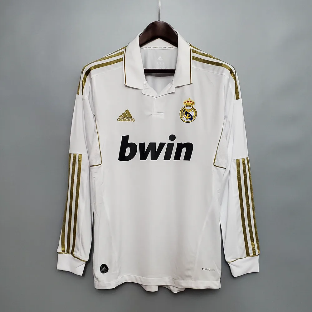 قميص ريال مدريد المنزلي 2011/2012 رجعي بأكمام طويلة جودة تايلاندية — main view