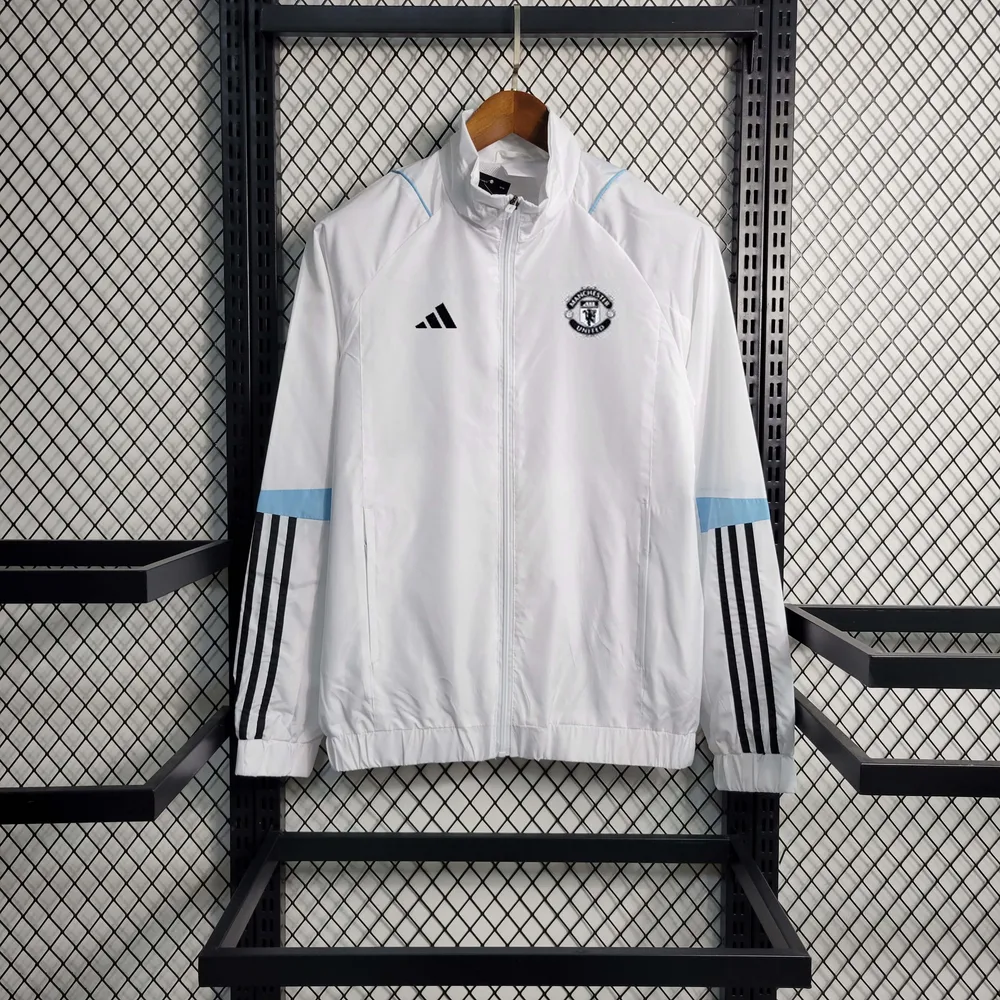 2023 Manchester United Maillot de Foot Coupe-Vent Blanc — main view