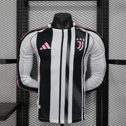 2025/2026 Long Sleeve Player Version Juventus Home Football Shirt AAA fan-grade