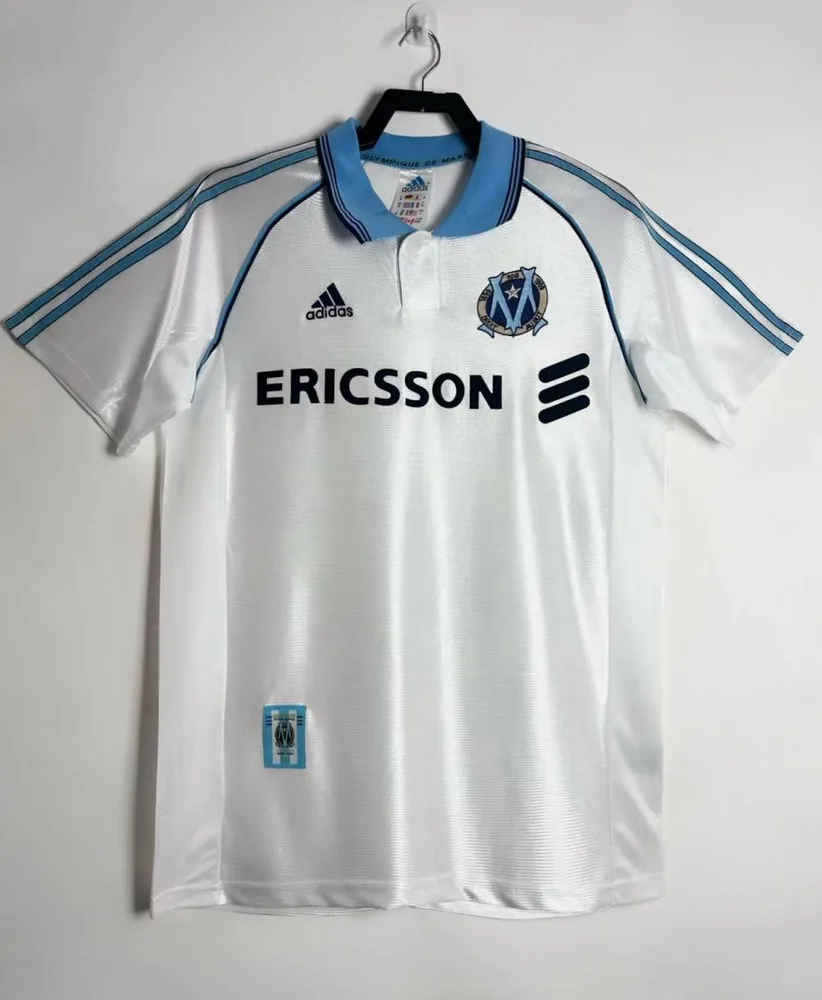 1998-1999 Retro Olympique de Marseille Home Football Jersey AAA fan-grade — main view