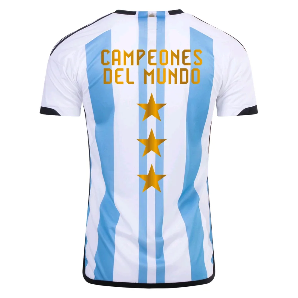 2022 Argentina National Team Jersey Home Three Stars Commemorative Edition — main view