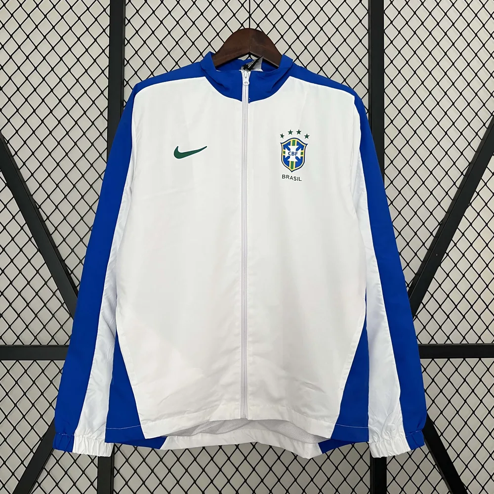 سترة واقية من الرياح لمنتخب البرازيل بيضاء 2024 — main view