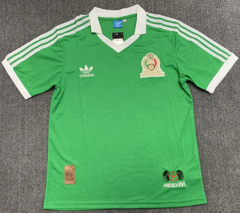 1986 Retro Mexico Home Soccer Jersey AAA fan-grade — main view