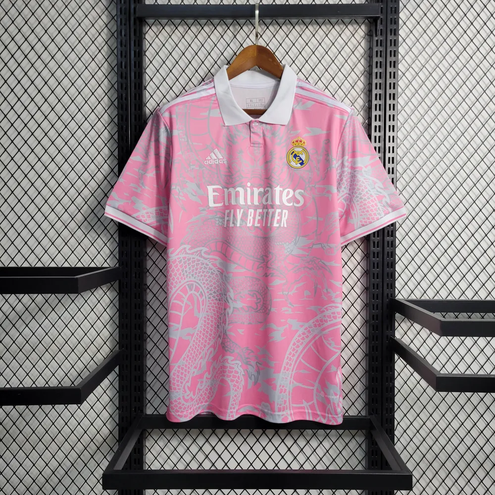 2023/2024 Real Madrid Chinese Dragon Pink Football Shirt AAA fan-grade — main view