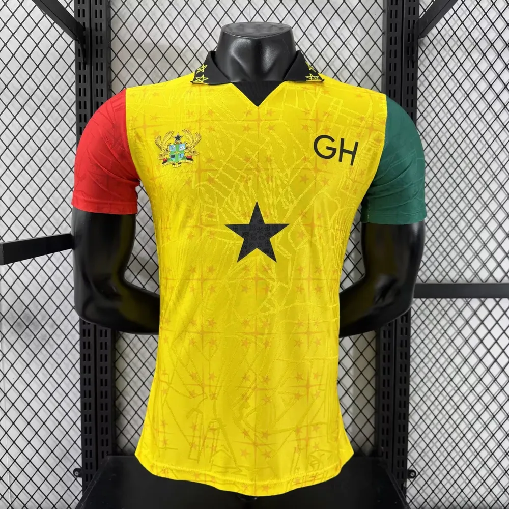 Camisa de Futebol Edição Especial Amarela Versão Jogador da Seleção de Gana 2026 1:1 Qualidade Tailandesa — main view
