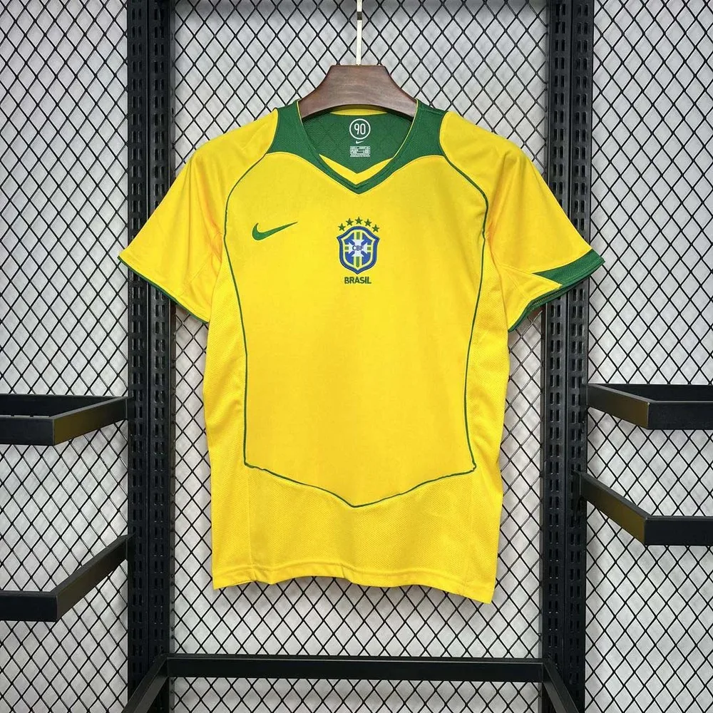 2004 Retro Brazil Home Football Shirt AAA fan-grade — main view