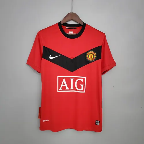 Camiseta de Fútbol Retro 2009/2010 Local Manchester United Calidad Tailandesa