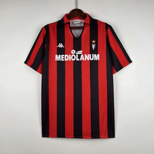 Camiseta de Fútbol Retro 1989/1990 AC Milan Local Calidad Tailandesa
