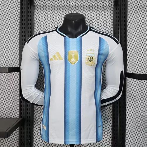 2026 長袖 Argentina プレイヤーバージョンホームジャージ AAAファングレード