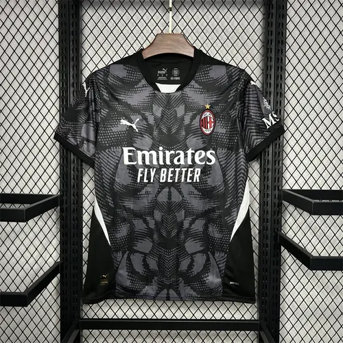 Camiseta de Portero 2024/2025 AC Milan Negro Calidad Tailandesa