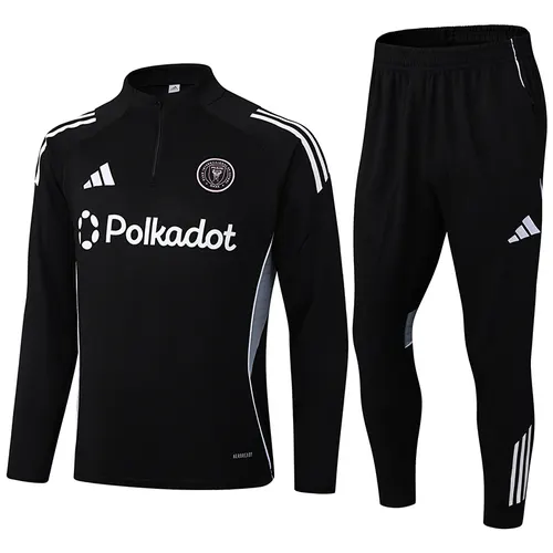 2025/2026 Inter Miami Half-Pull Training Suit Black Football Shirt AAA fan-grade Set