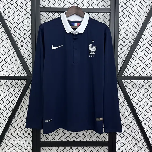 2014 Retro Long Sleeve France Home Football Shirt AAA fan-grade