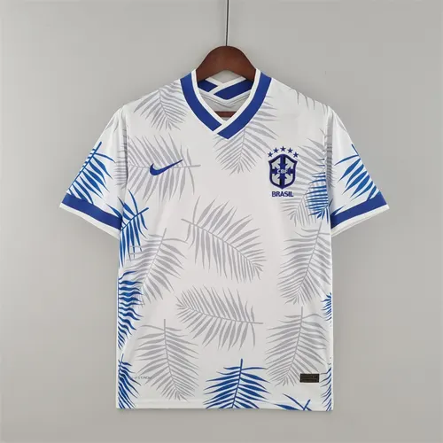 2022 ブラジル クラシック ホワイト サッカー ジャージ タイ品質 — view 1