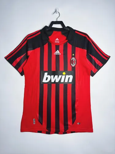 Maillot Domicile Rétro AC Milan 2007/2008 Qualité Thaï