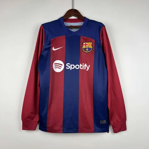 2023/2024 Manga Longa Barcelona Home Qualidade Tailandesa — view 1