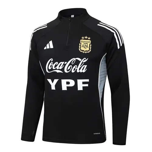 2025/2026 Argentina Half-Pull Training Suit Black Jersey Set — view 3