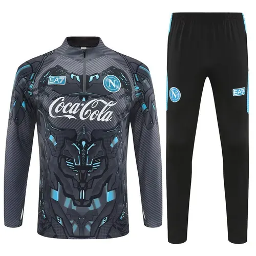 2025/2026 Napoli Half-Pull Training Suit Gray Football Jersey 1:1 Thai Quality