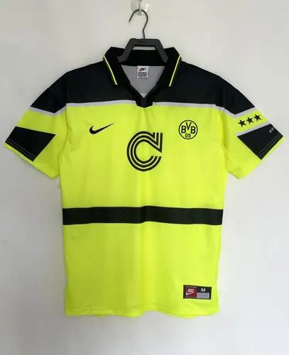 1996-1997 Retro Dortmund Uniforme Casa Camisa Futebol Qualidade Tailandesa