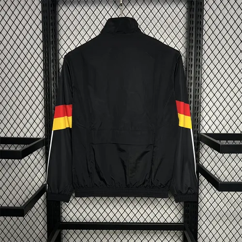 Jaqueta Corta-Vento Alemanha 2024-2025 Camisa de Futebol Preta — view 2