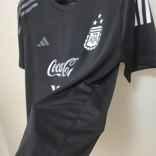 2022 Argentinien Nationalmannschaft Trainingsanzug Schwarz Trikot — view 6