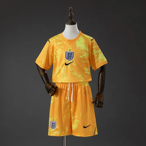 Maillot Gardien Angleterre - Jaune 2026 AAA qualité fan Taille Enfant