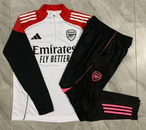 2025/2026 Arsenal Half-Pull Training Suit White Football Shirt AAA fan-grade Set