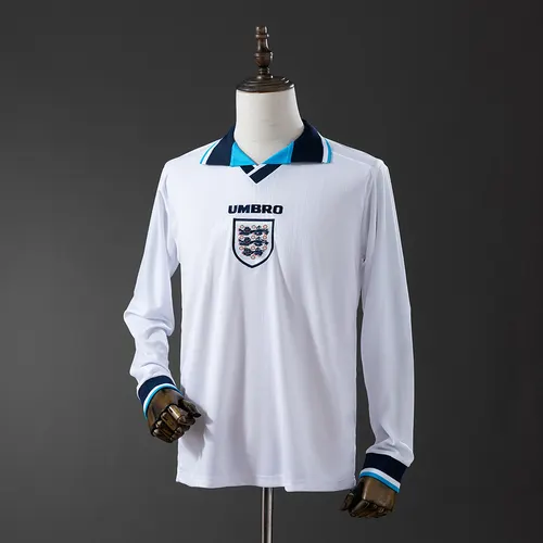 1996 Retro England Home Long Sleeve Jersey AAA fan-grade