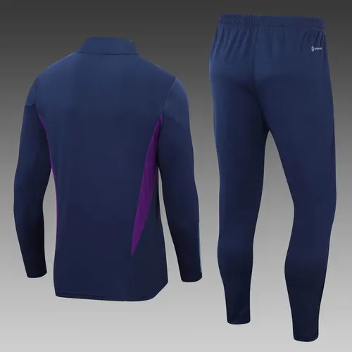 2022 Argentina Half-Pull Training Suit Royal Blue Jersey Set — view 2